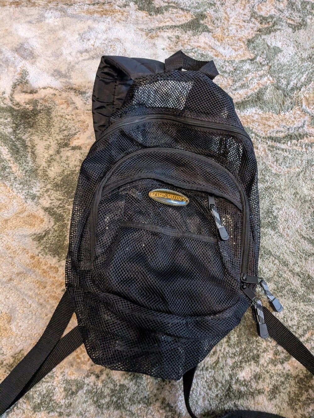 Eastsport -Black Men's Mesh Sling Backpack